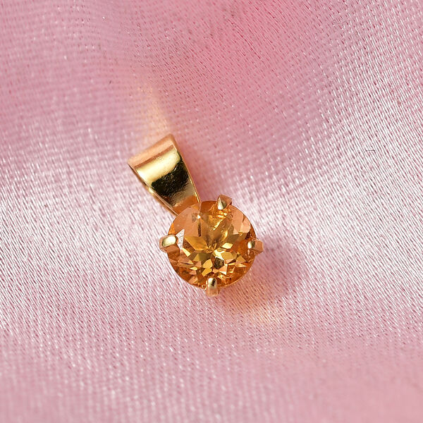 Citrin Anh&auml;nger 925 Silber Gelbes Gold ca. 0.50 ct image number 1