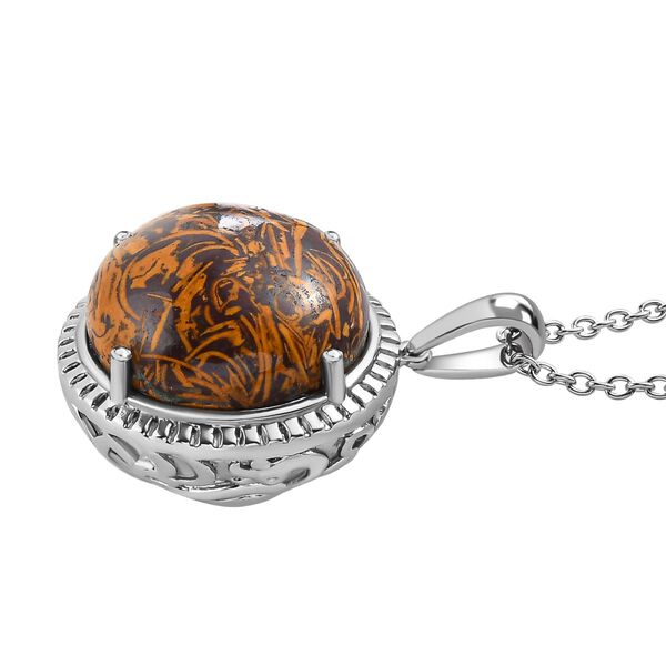 Skript Stein Anhänger mit 50cm Kette - 20,01 ct. image number 4