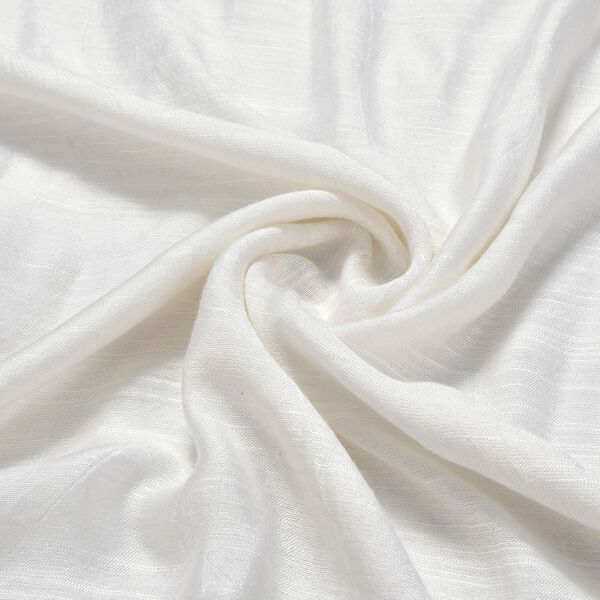 Schal aus Seide und Leinen, 70x200 cm, Naturweiß image number 6