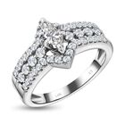 Weißer Diamant I1 Ringe 585 Weißgold (Größe 19.00) ca. 0,75 ct