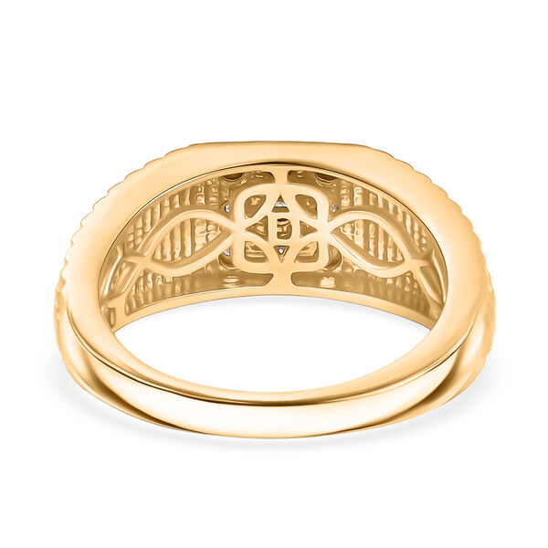 D'Joy wei&szlig;er Diamant Herrenring image number 6