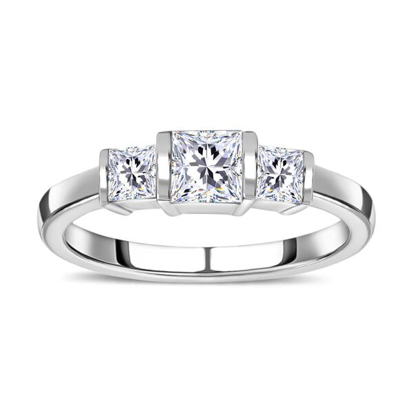 J Francis gefertigt mit SWAROVSKI-  Swarovski Zirkonia Ring, 925 Silber rhodiniert image number 4