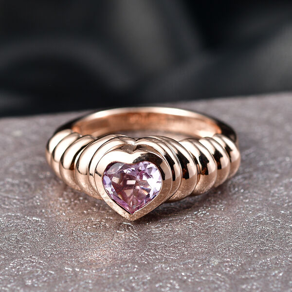 EVER TRUE Rosa Amethyst Ring Nickelfreies Messing (Gr&ouml;&szlig;e 16.00) ca. 1,09 ct image number 1