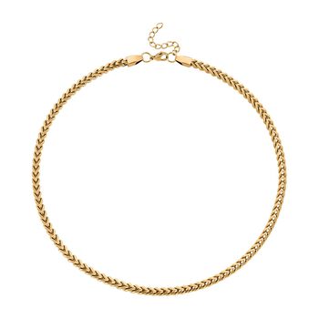 DESIGNER INSPIRIERT 3D Spiga Collier, ca. 50 cm, 316L Edelstahl -goldfarben