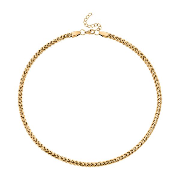 DESIGNER INSPIRIERT 3D Spiga Collier, ca. 50 cm, Edelstahl-goldfarben image number 3