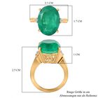 Smaragd Quarz Triplett und Zirkon Ring - 10,60 ct. image number 6