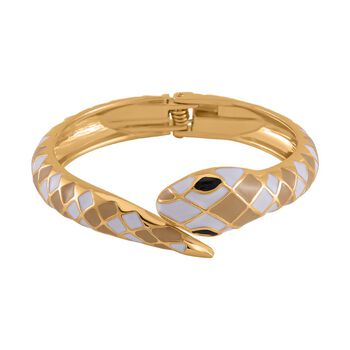 Designer Stil - emaillierter Schlangen Armreif, ca. 18 cm, ca. 32,00g