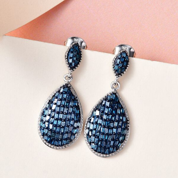 Blaue Diamant-Ohrringe - 1 ct. image number 2