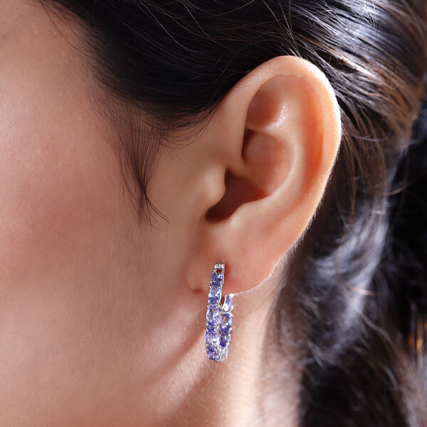 Tansanit Inside-Out-Creolen - 3,83 ct. image number 3