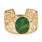 Grünes Türkis Armreif ca. 19 cm Reines Messing vergoldet ca. 47,48 ct.