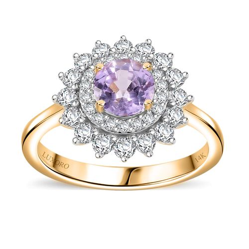 LUXORO zertifiziert und geprüft AAA rosa Saphir und Diamant Ring in 585 Gold - 1,82 ct. image number 0