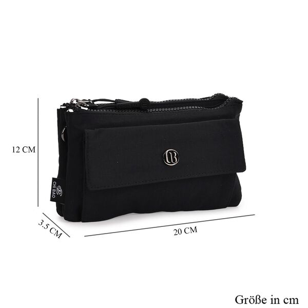 Crossbody Tasche, 20x12x3,5cm,  Schwarz image number 7