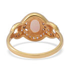 Natürlicher, äthiopischer Opal, Champagner und weißer Zirkon Ring in Silber image number 3