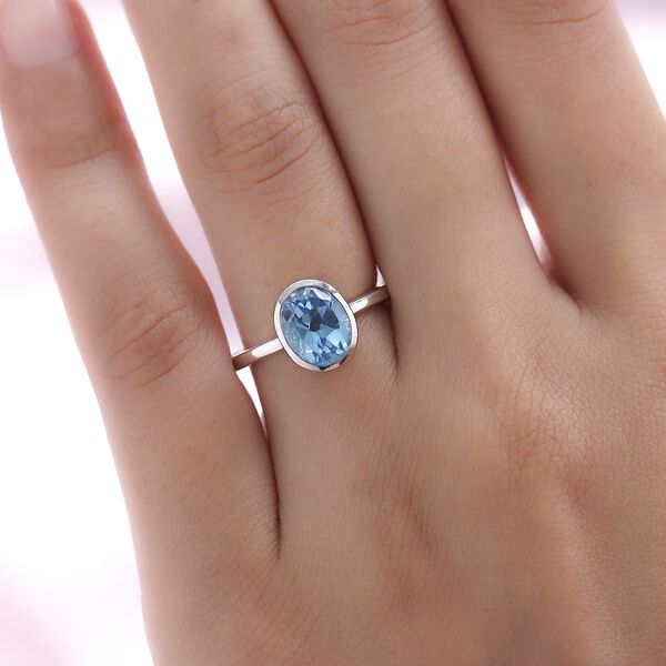 Schweizer Blautopas-Ring, ca. 2,36 ct image number 3