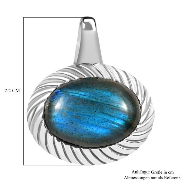 Labradorit Anhänger  Edelstahl ca. 6.63 ct image number 6