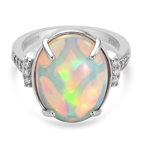 RHAPSODY AAAA &auml;thiopischer Opal und Diamant-Ring in 950 Platin image number 0