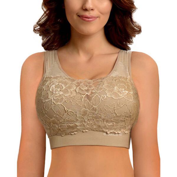 SANKOM - Rückenstütze Haltungskorrektur Push-up Spitzen-BH, Größe M/L, 80-85 cm, Schwarz image number 14