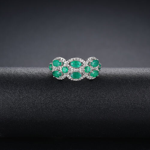 AAA Kagem sambischer Smaragd und Zirkon-Ring - 1,93 ct. image number 1