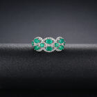 AAA Kagem Sambia Smaragd und Zirkon Ring 925 Silber rhodiniert  ca. 1,93 ct image number 1