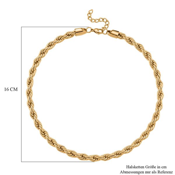 316L Edelstahl IP-Gelbbeschichtung Halskette ca. 45 cm ca. 67,30g image number 6