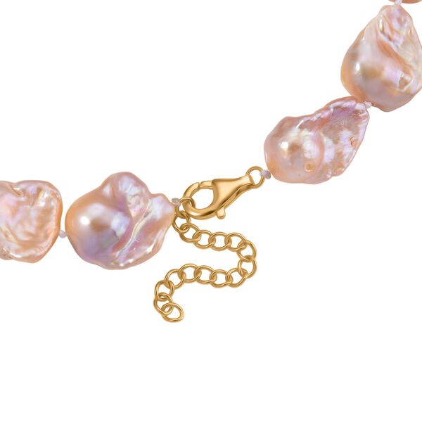 Exklusives Angebot- AAAA Mehrfarbige S&uuml;&szlig;wasser Barockperle Collier, ca. 45 cm 925 Silber vergoldet image number 5