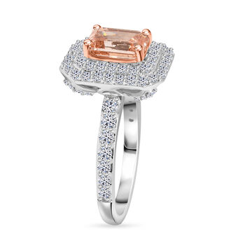 LUXURIANT VS rosa und VS-EF wei&szlig;er Labor Diamant Ring in 585 Wei&szlig;- und Ros&eacute;gold - 2,50 ct.