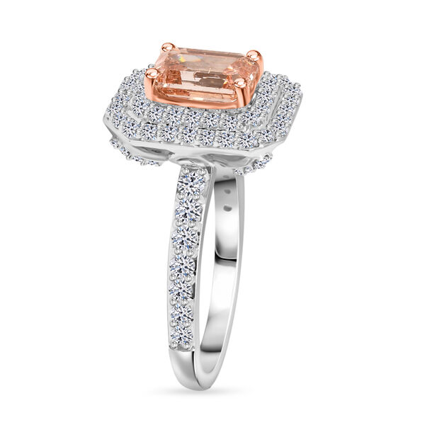 LUXURIANT VS rosa und VS-EF wei&szlig;er Labor Diamant Ring in 585 Wei&szlig;- und Ros&eacute;gold - 2,50 ct. image number 2