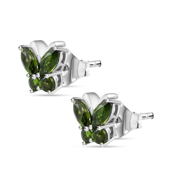 Nat&uuml;rlicher Chromdiopsid Schmuckset 925 Silber rhodiniert ca. 1,68 ct. image number 8