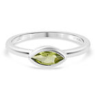 Natürlicher Peridot Solitär-Ring, 925 Silber (Größe 16.00) ca. 0,40 ct