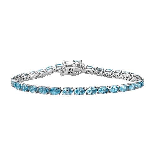D'Joy Blauer Zirkon Armband ca. 20 cm 925 Silber rhodiniert ca. 25,79 ct. image number 0