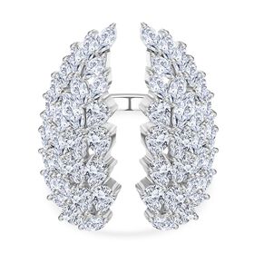 GP Amore Kollektion - Weißer Zirkon und blauer Saphir Ring - 7,44 ct.
