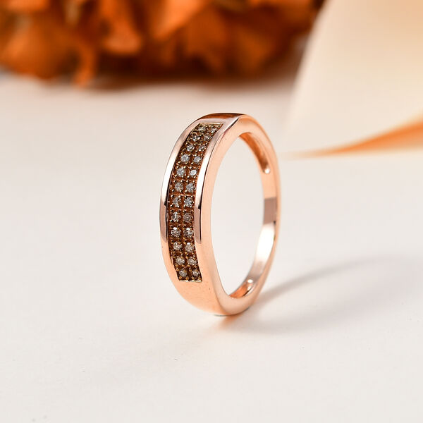 Natürlicher Champagner Diamant Ring, ca. 0,20 ct image number 1