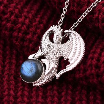 Labradorit Anh&auml;nger 925 Silber ca. 7,29 ct.