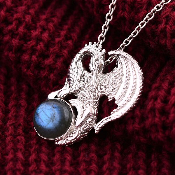 Labradorit Anh&auml;nger 925 Silber ca. 7,29 ct. image number 2