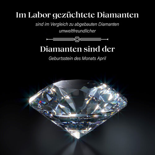 LUXURIANT DIAMOND- SGL zertifizierte VS-GH Labor Diamant Ohrringe, 925 Silber vergoldet - 0,50 ct. image number 9