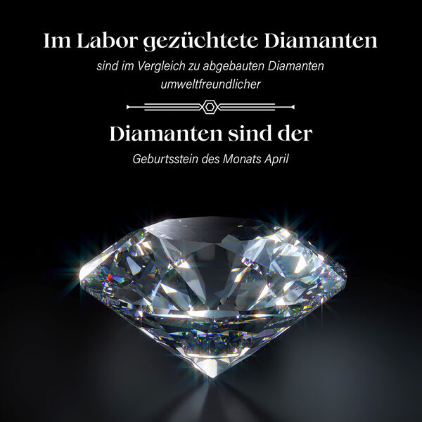LUXURIANT SGL zertifizierte VS-GH Labor Diamant Ohrringe, 925 Silber vergoldet - 0,50 ct. image number 9