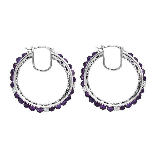 Infinity afrikanische Amethyst-Ohrringe image number 4