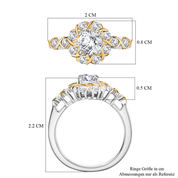 D&rsquo;Joy Moissanit zweifarbiger Ring - 0,74 ct. image number 7