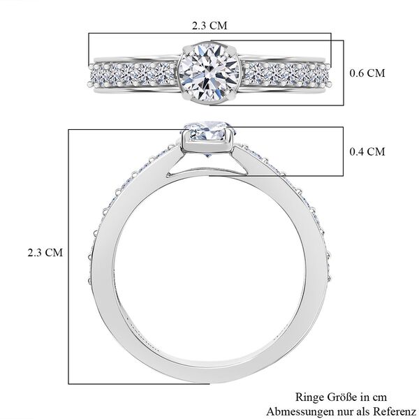 LUXURIANT SGL zertifizierter VS-EF Labor Diamant Ring - 1 ct. image number 7