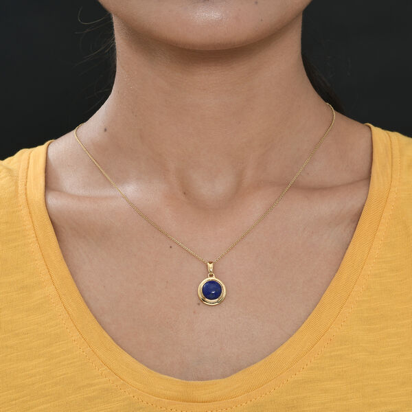 Lapislazuli Chakra Anhänger 925 Silber vergoldet ca. 4,85 ct image number 3