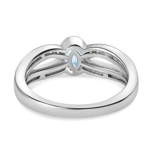 Espirito Santo Aquamarin Ring, 925 Silber platiniert, ca. 1,04 ct image number 6
