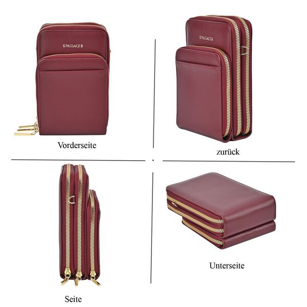 Passage Crossbody-Tasche in burgunder image number 4