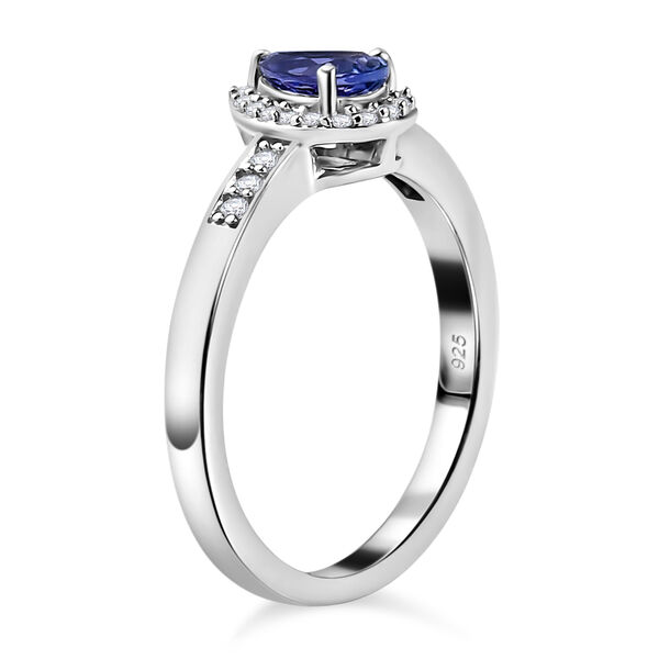 Tansanit und Zirkon Ring - 0,55 ct. image number 5