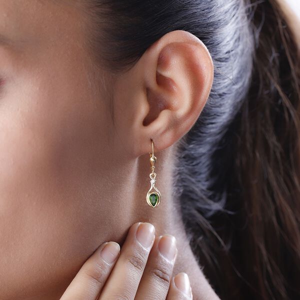 Dainty Chromdiopsid und Zirkon-Ohrringe image number 3