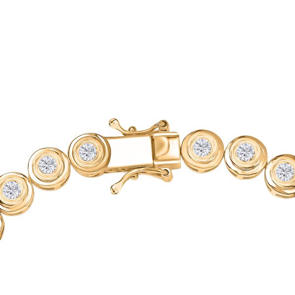 LUXURIANT DIAMANT - Lab Grown Diamant SI Armband ca. 19 cm 925 Silber 750 Gelbgold Vermeil ca. 3,90 ct. image number 3