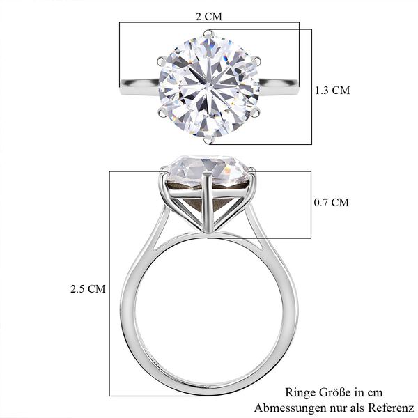 Wei&szlig;er Kristall Ring, 925 Silber (Gr&ouml;&szlig;e 16.00) image number 7