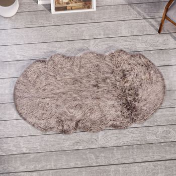 Kunstfell Teppich, hellbraun