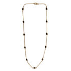 Schwarze Spinell-Halskette, ca. 45 cm, 925 Silber vergoldet, ca. 6,71 ct