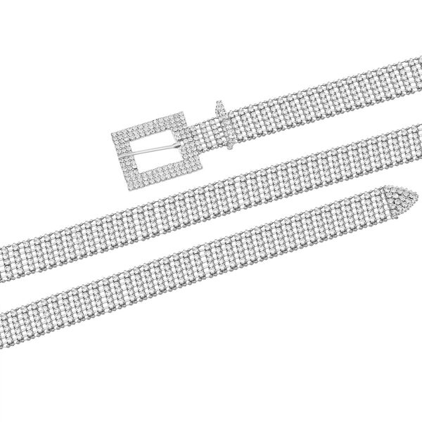 Kristallgürtel, L120cm, silberfarben image number 3