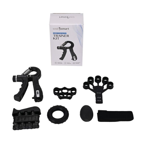 6-teiliges Griffkrafttrainer-Set für Hand- und Fingertraining, Schwarz, 11x18x6,5cm image number 11